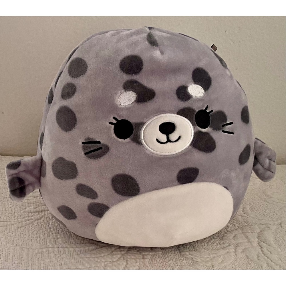Squishmallows‎ Seal Plush Grey Spotted Stuffed Animal Cuddle Soft Toy